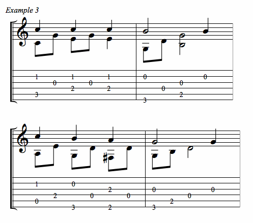 We Wish You a Merry Christmas Guitar Tab Lesson Example 3