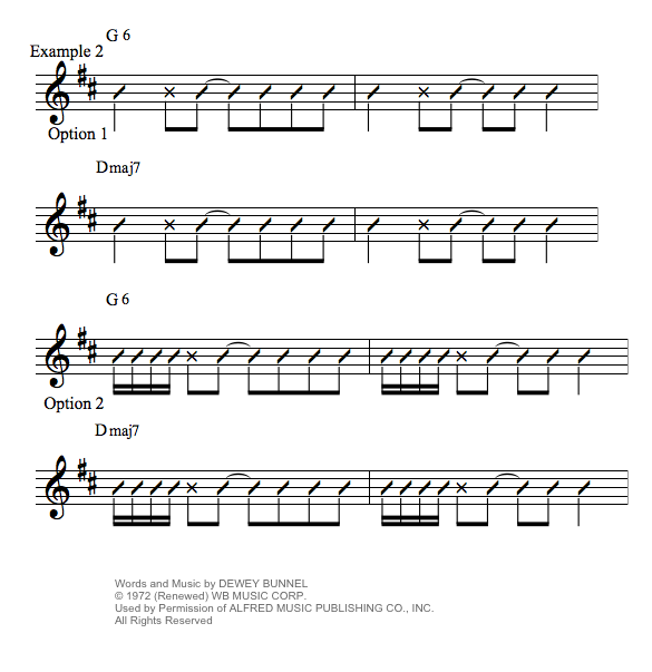 Ventura Highway by America chords and tab strumming example two
