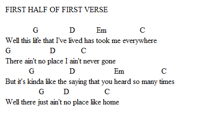 First Half of First Verse