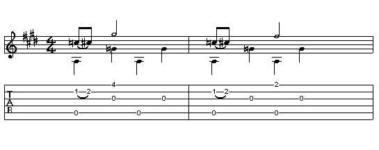 Fingerstyle Example continued