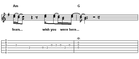 Wish You Were Here - line 29