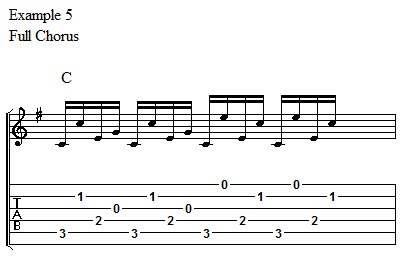 Example 5 - Full Chorus line 1