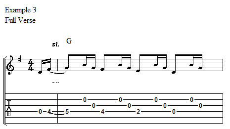 Example 3 - Full Verse line 1
