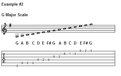 Example 2 - G Major Scale