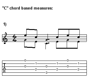 Bookends C based chord measures variation 1